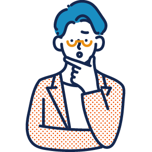 困っているキャラクター