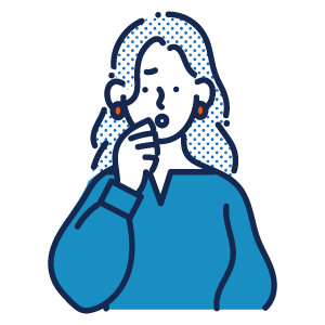 困っているキャラクター
