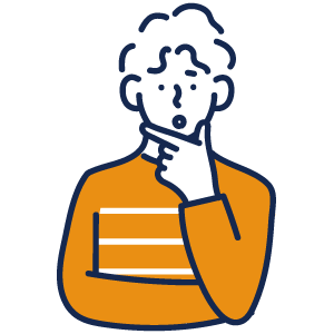 困っているキャラクター